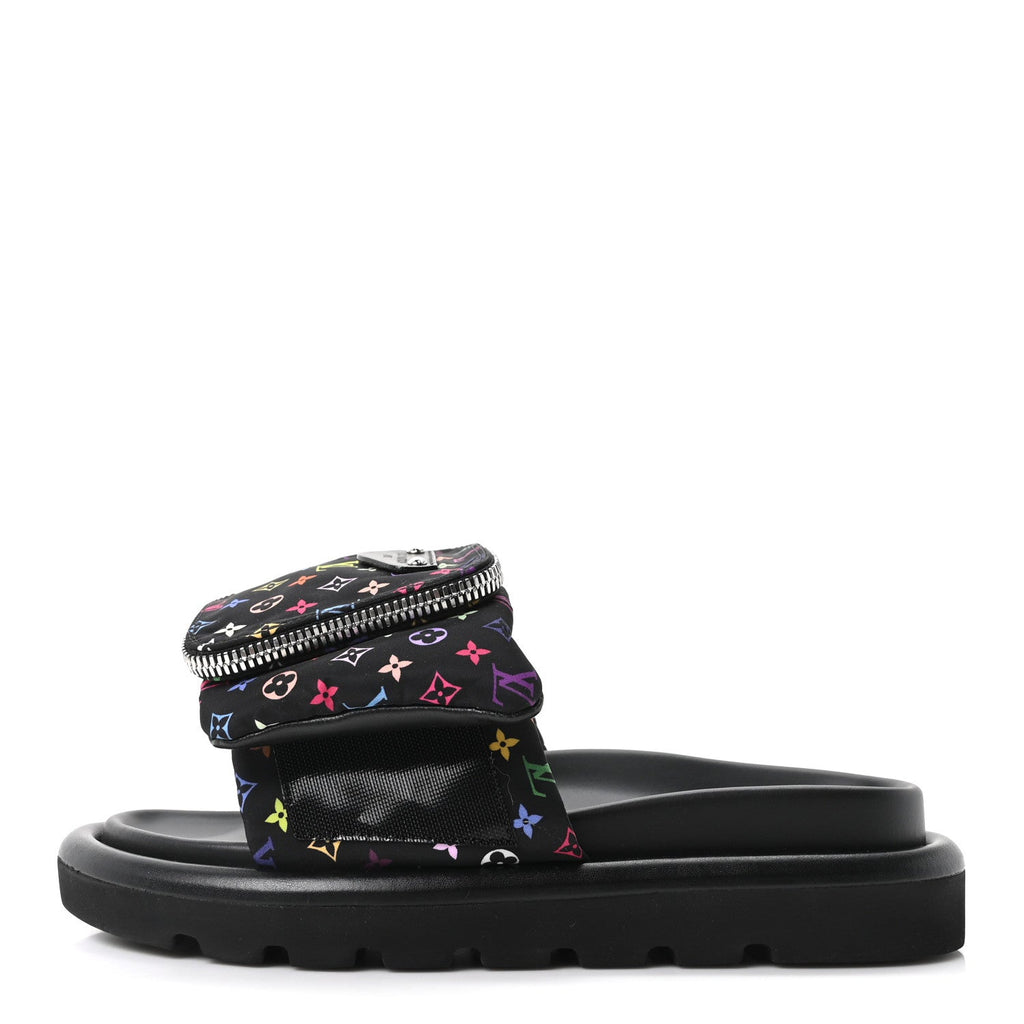 LV X TM Monogram Multicolor Pool Pillow Flat Comfort Mule 35 Black £¨ Direct shipment via from wholesalehk.shop
