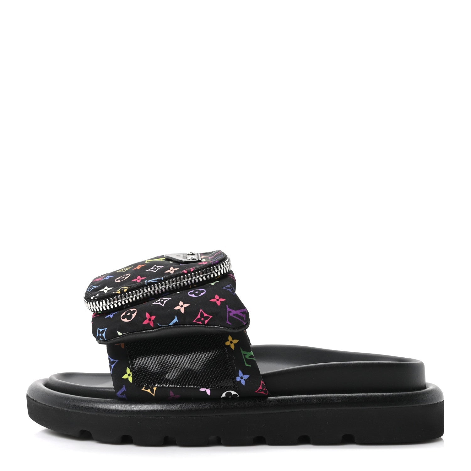 LV X TM Monogram Multicolor Pool Pillow Flat Comfort Mule 35 Black £¨ Direct shipment via from wholesalehk.shop