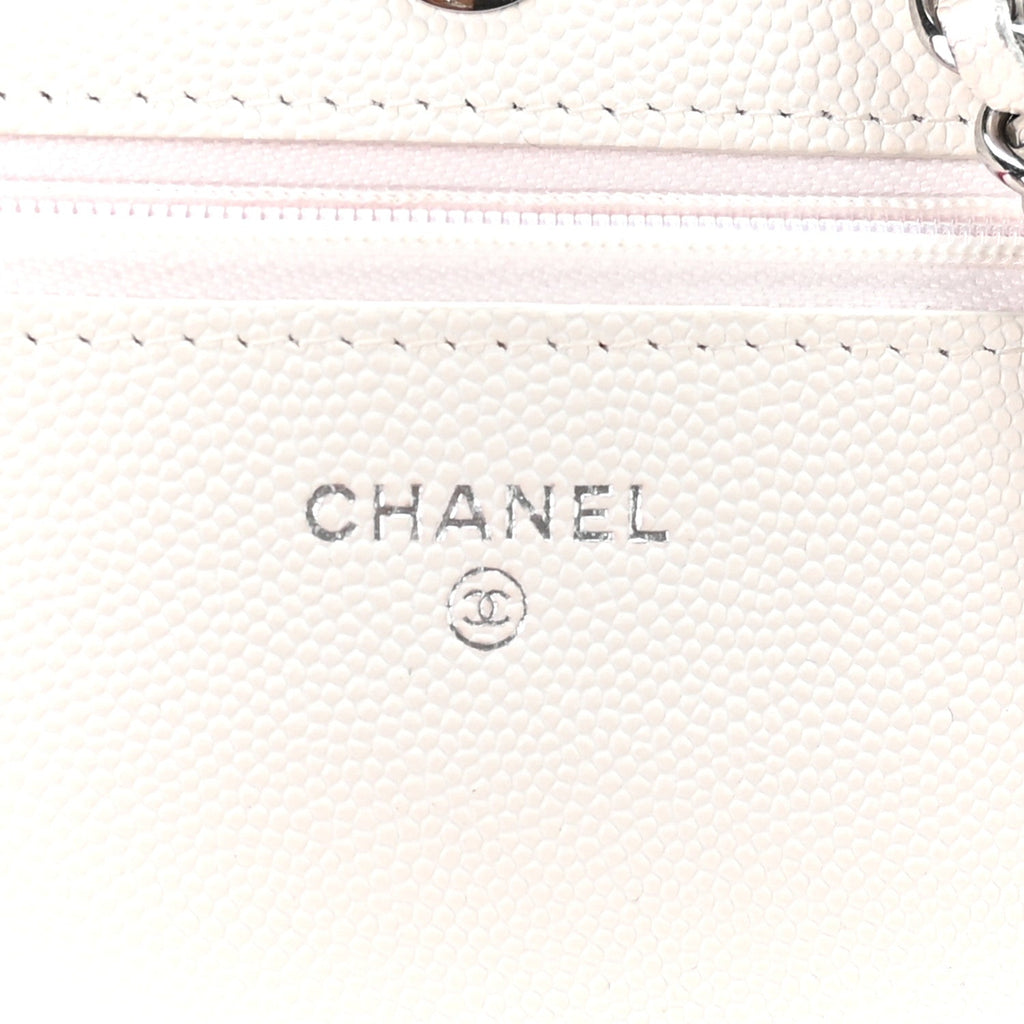 Caviar Quilted Chanel 19 Wallet on Chain WOC White Pink wholesalehk.shop