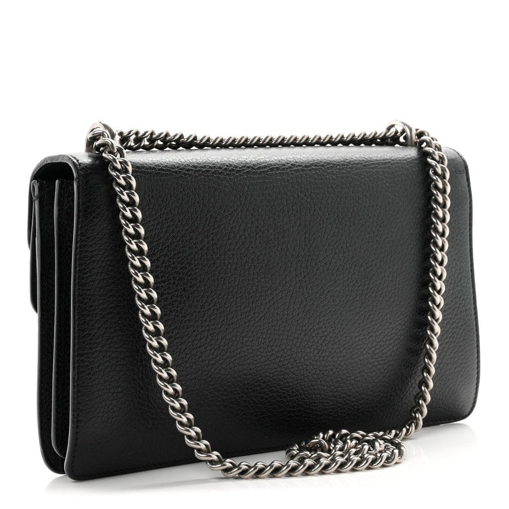 Pebbled Calfskin Small Dionysus Shoulder Bag Black wholesalehk.shop