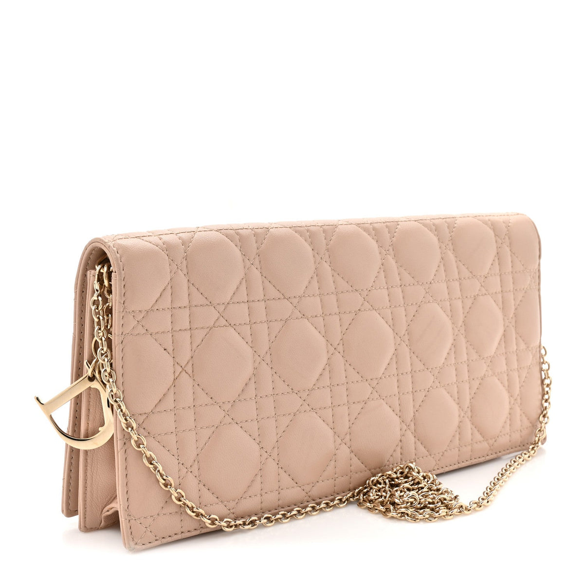 Lambskin Cannage Lady Dior Convertible Clutch Pink wholesalehk.shop