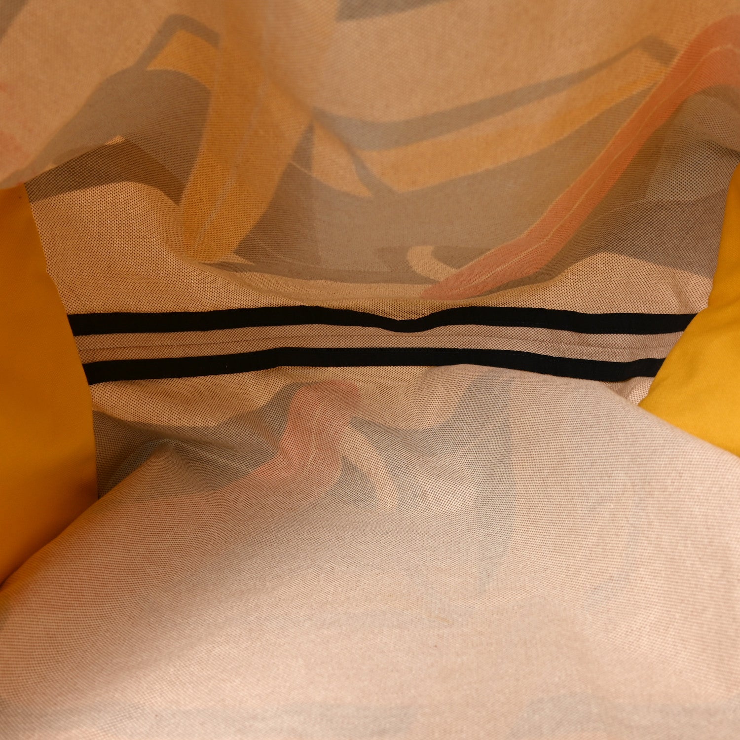 Cotton Canvas Apres la Vague Beach Bag Jaune Bleu £¨ Direct shipment via from wholesalehk.shop
