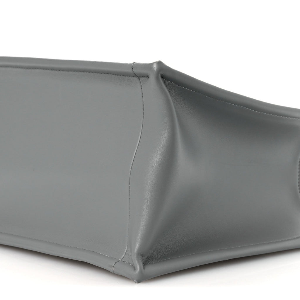 Oblique Chambray Calfskin Medium Book Tote With Strap Grey Latte £¨ Direct shipment via from wholesalehk.shop