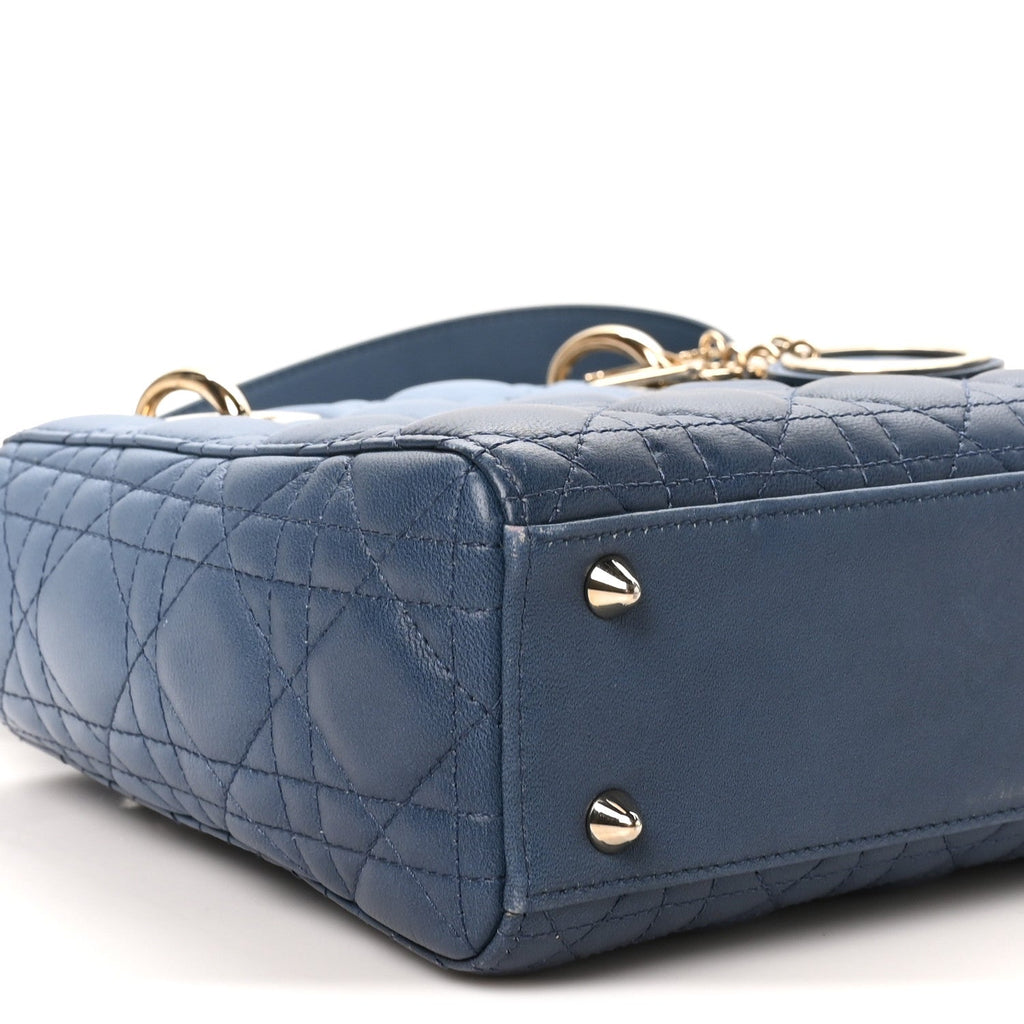 Lambskin Cannage Gradient Small My ABCDior Lady Dior Indigo Blue wholesalehk.shop