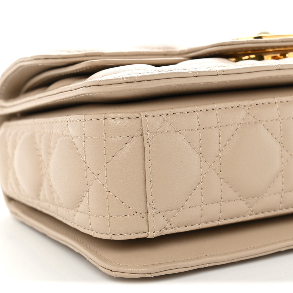 Calfskin Cannage Small Jolie Top Handle Bag Powder Beige wholesalehk.shop