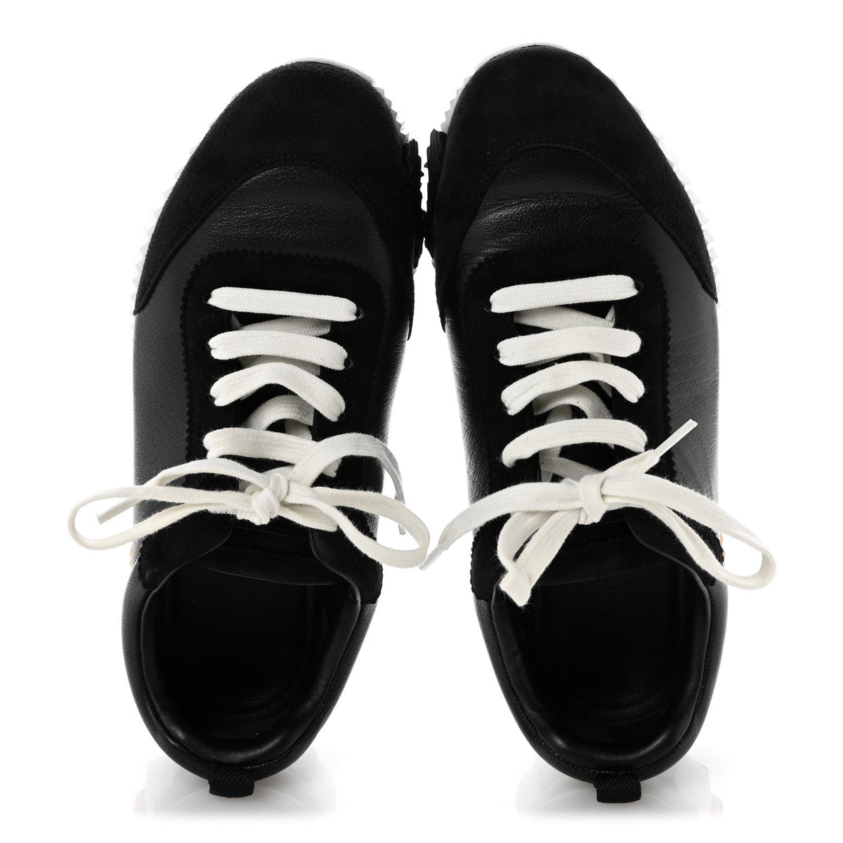 Goatskin Suede Goatskin Bouncing Sneakers 37.5 Black wholesalehk.shop
