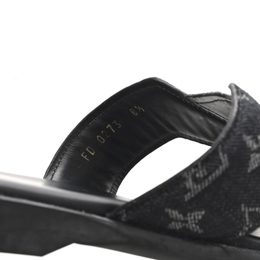 Monogram Denim Mens LV Oasis Mules 8.5 Black £¨ Direct shipment via from wholesalehk.shop