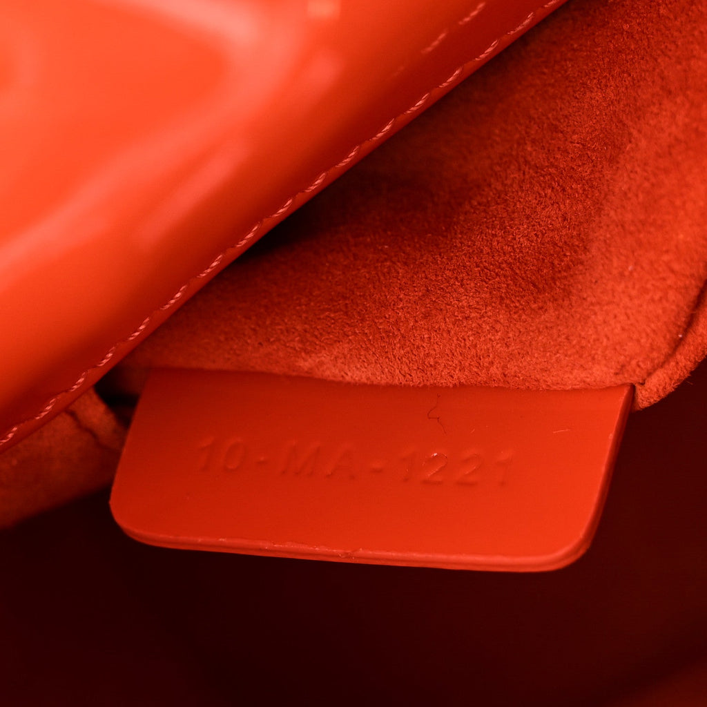 Patent Cannage Mini Lady Dior Orange wholesalehk.shop