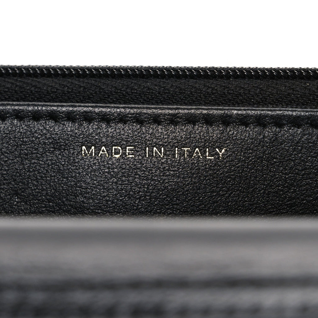 Shiny Lambskin Quilted CC Bow Wallet on Chain WOC Black wholesalehk.shop