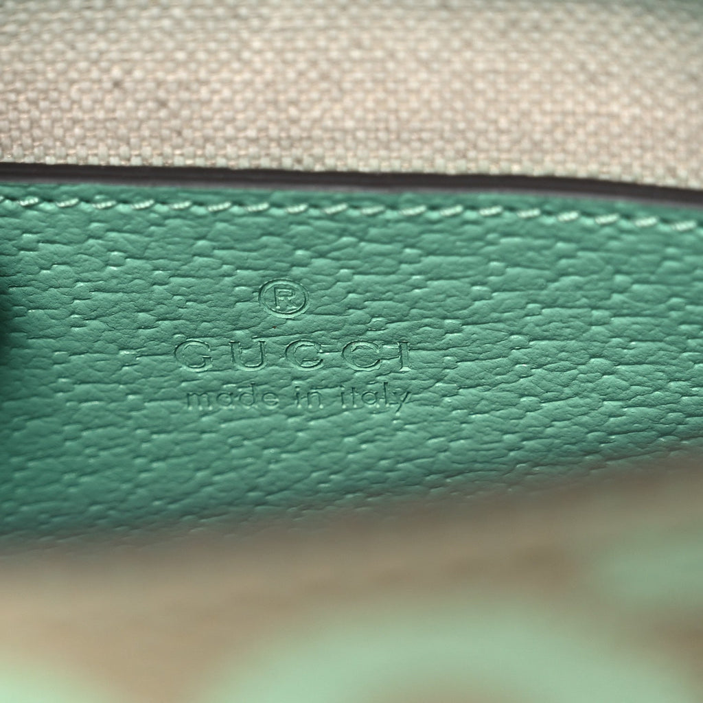 Monogram Jumbo GG Textured Dollar Calfskin Mini Tote Bag Pepperlight Mint wholesalehk.shop