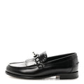 Glazed Calfskin Medor Studded Fringe Womens Destin Loafer 35 Black wholesalehk.shop