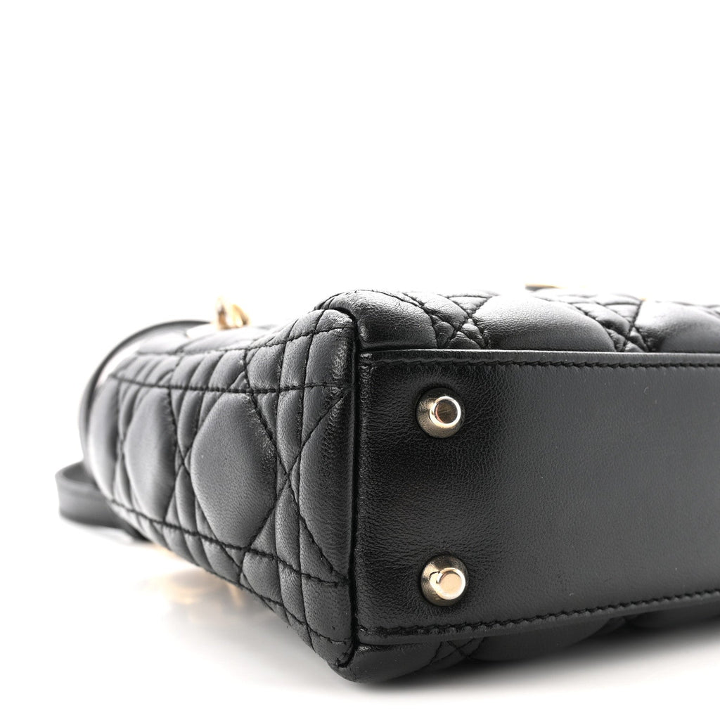 Lambskin Cannage Mini Lady Dior Black wholesalehk.shop