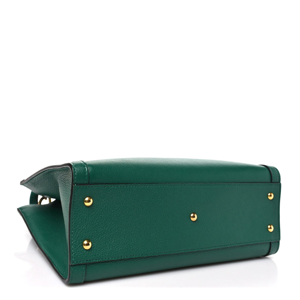 Wonka Grain Calfskin Small Diana Tote Bag Green Yellow Fluo wholesalehk.shop