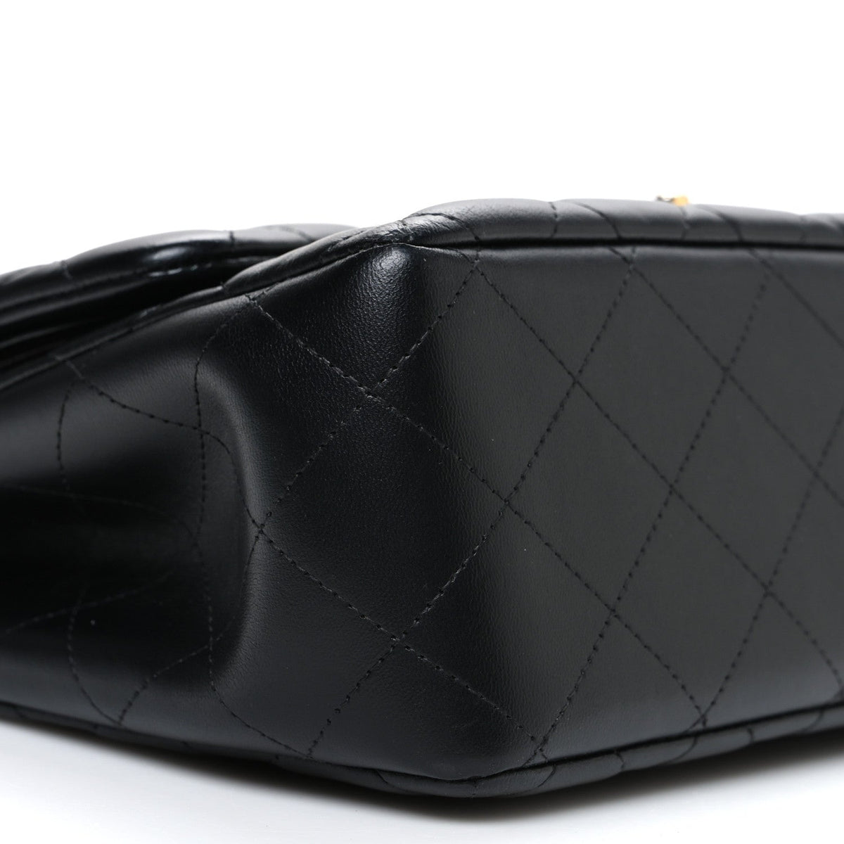 Lambskin Quilted Jumbo Double Flap Black wholesalehk.shop
