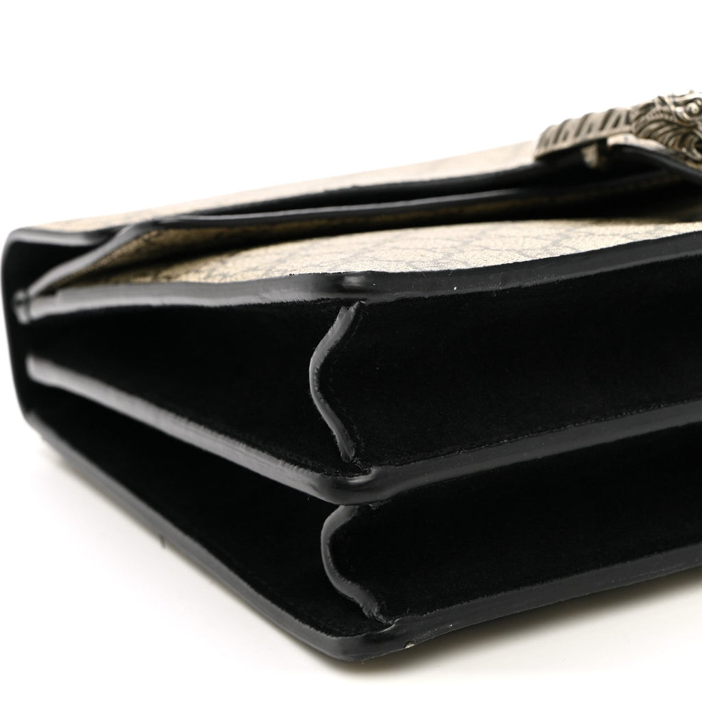 GG Supreme Monogram Medium Dionysus Shoulder Bag Black wholesalehk.shop