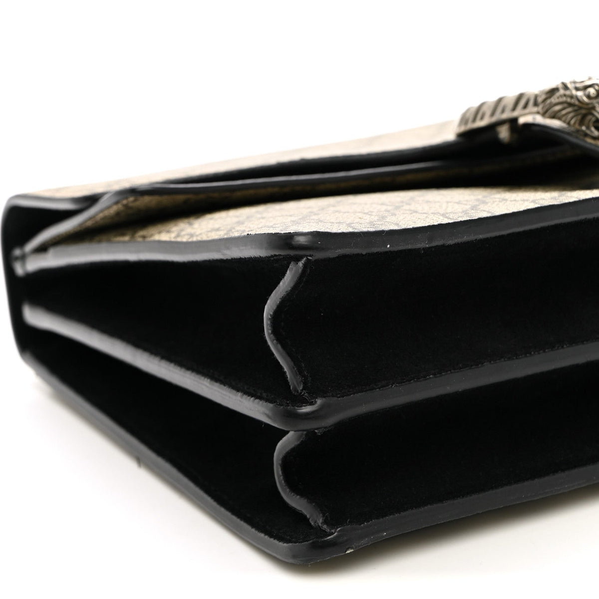 GG Supreme Monogram Medium Dionysus Shoulder Bag Black wholesalehk.shop