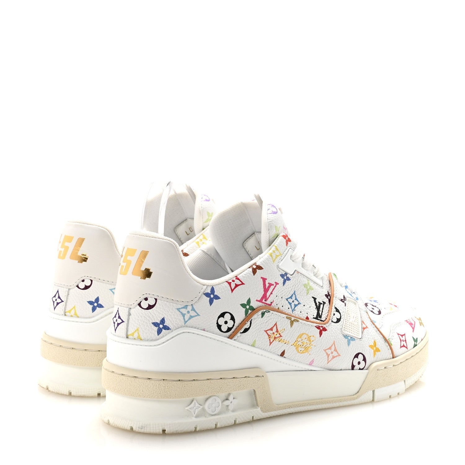 LV X TM Calfskin Monogram Multicolor Womens LV Trainer Sneakers 39 White £¨ Direct shipment via from wholesalehk.shop