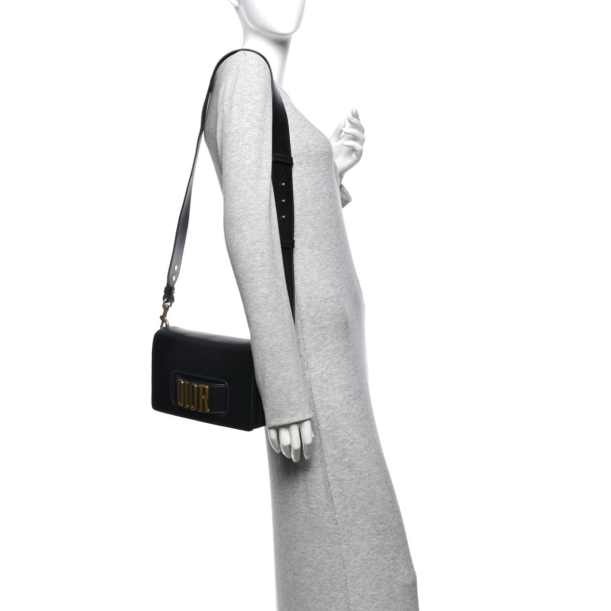 Smooth Calfskin Dio(r)evolution Flap Bag Black wholesalehk.shop