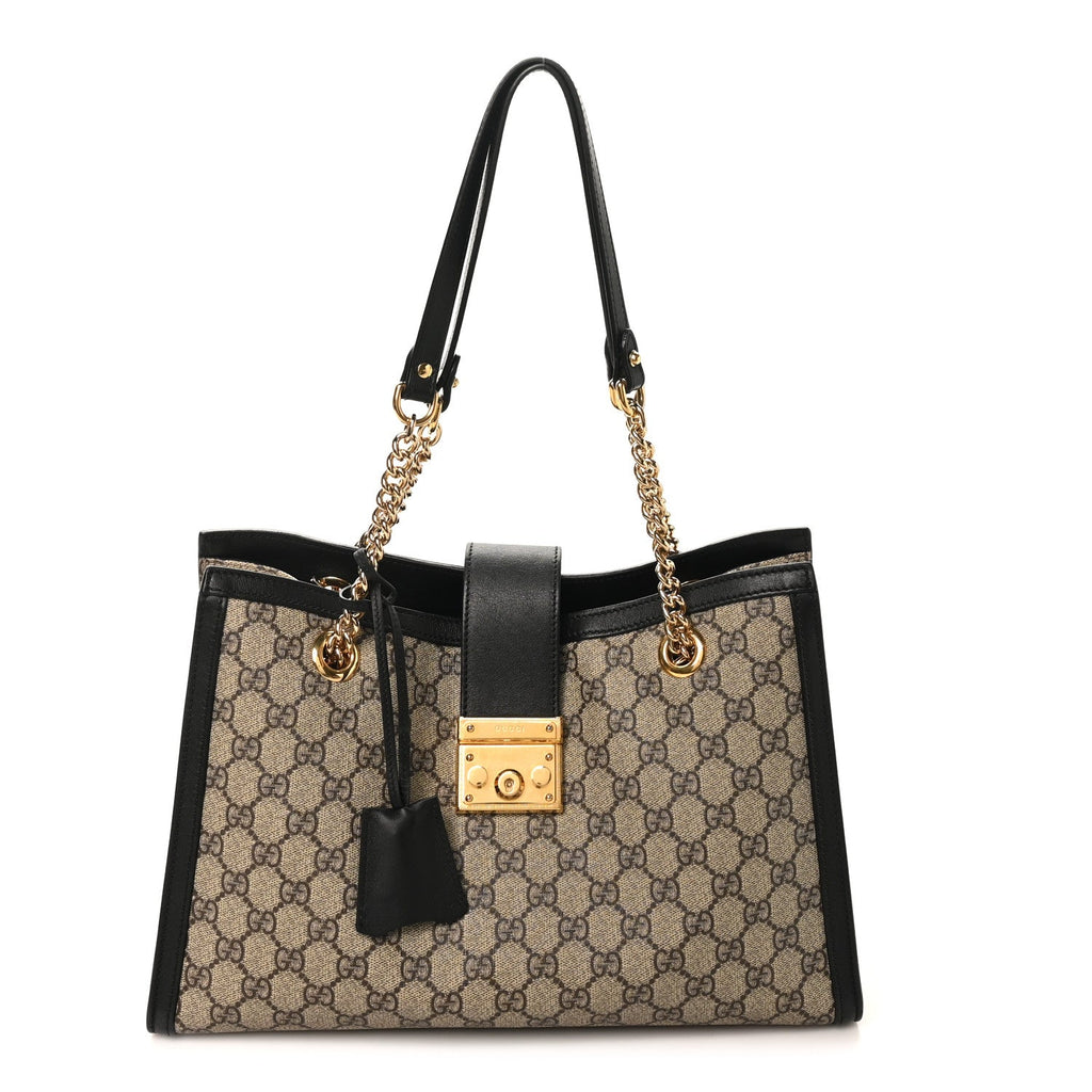 GG Supreme Monogram Medium Padlock Tote Black £¨ Direct shipment via from wholesalehk.shop