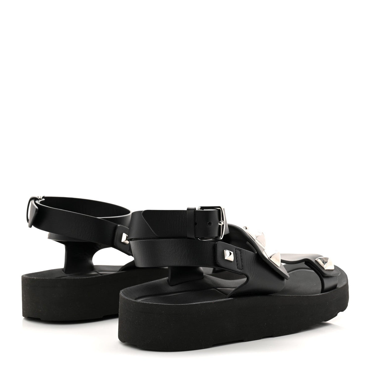 Calfskin Medor Studded Womens Intuition Sandals 37 Black wholesalehk.shop