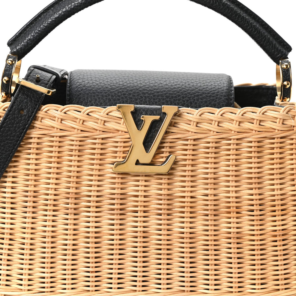 Rattan Calfskin Capucines BB Black £¨ Direct shipment via from wholesalehk.shop