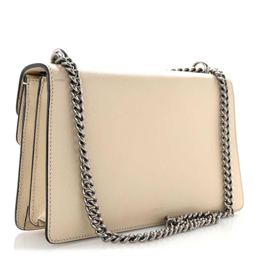 Textured Calfskin Crystal Small Dionysus Shoulder Bag Mystic White wholesalehk.shop
