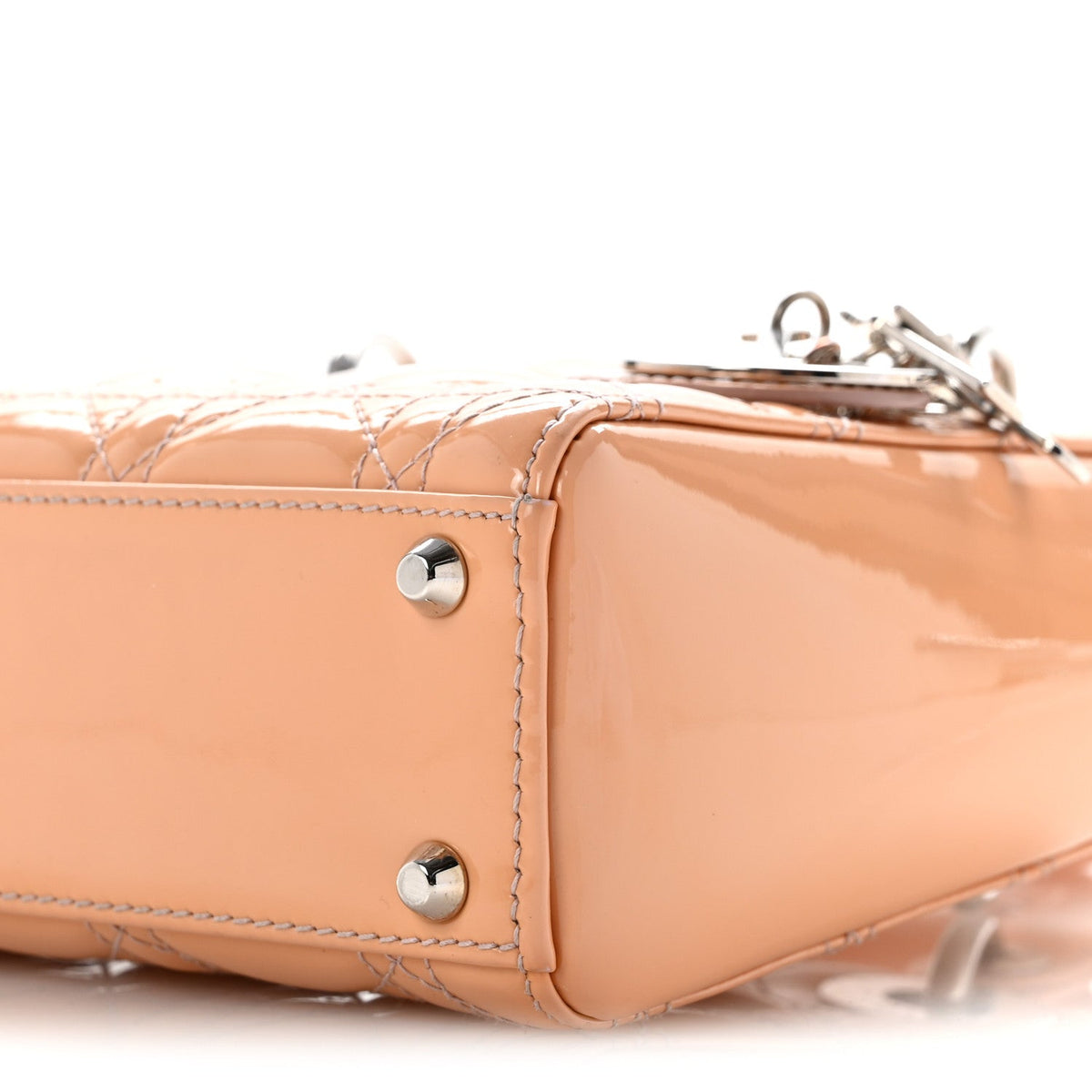 Patent Cannage Mini Lady Dior Rose Clair wholesalehk.shop