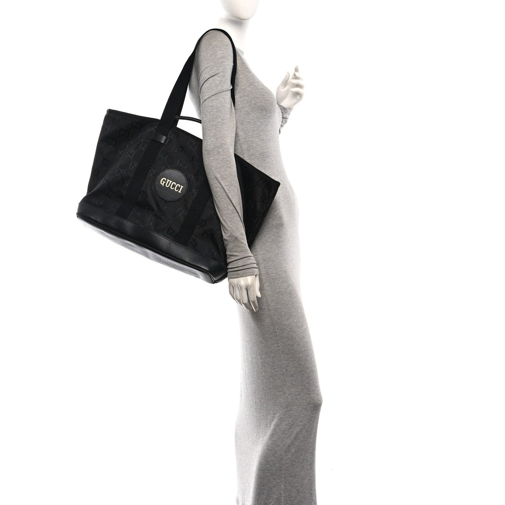 Econyl Nylon Monogram Medium Off The Grid Tote Bag Black wholesalehk.shop