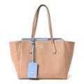 Dollar Calfskin Small Swing Tote Camelia Mineral Blue wholesalehk.shop