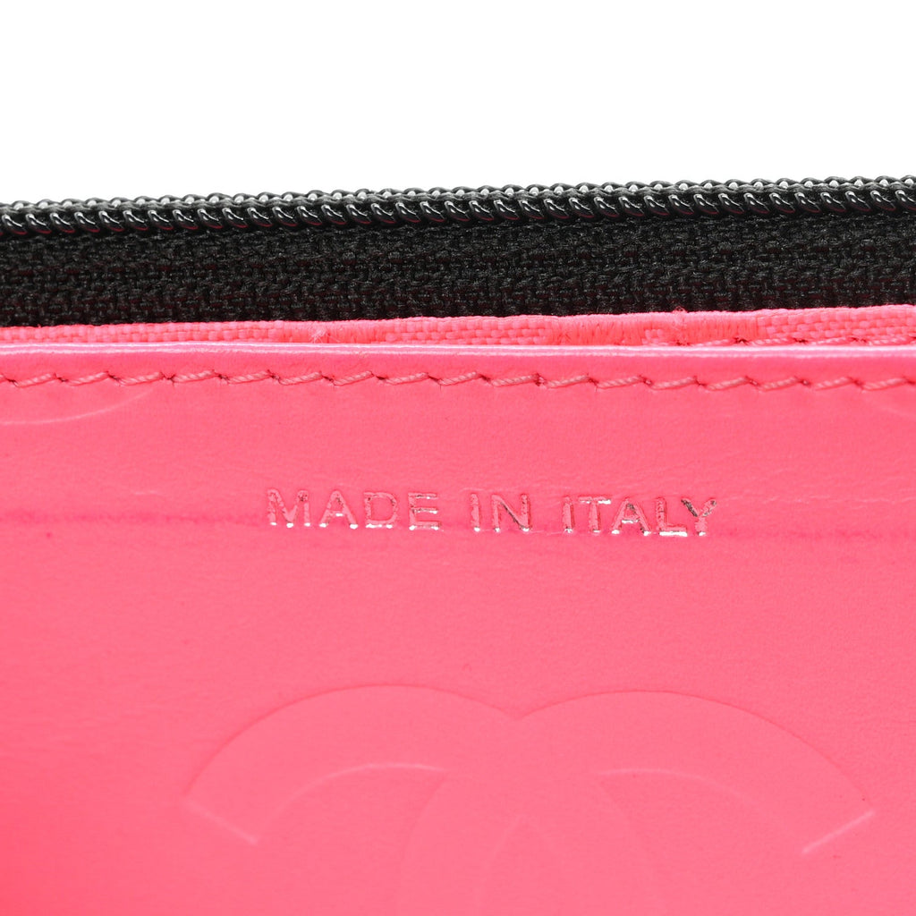 Calfskin Quilted Cambon Wallet on Chain WOC Black wholesalehk.shop