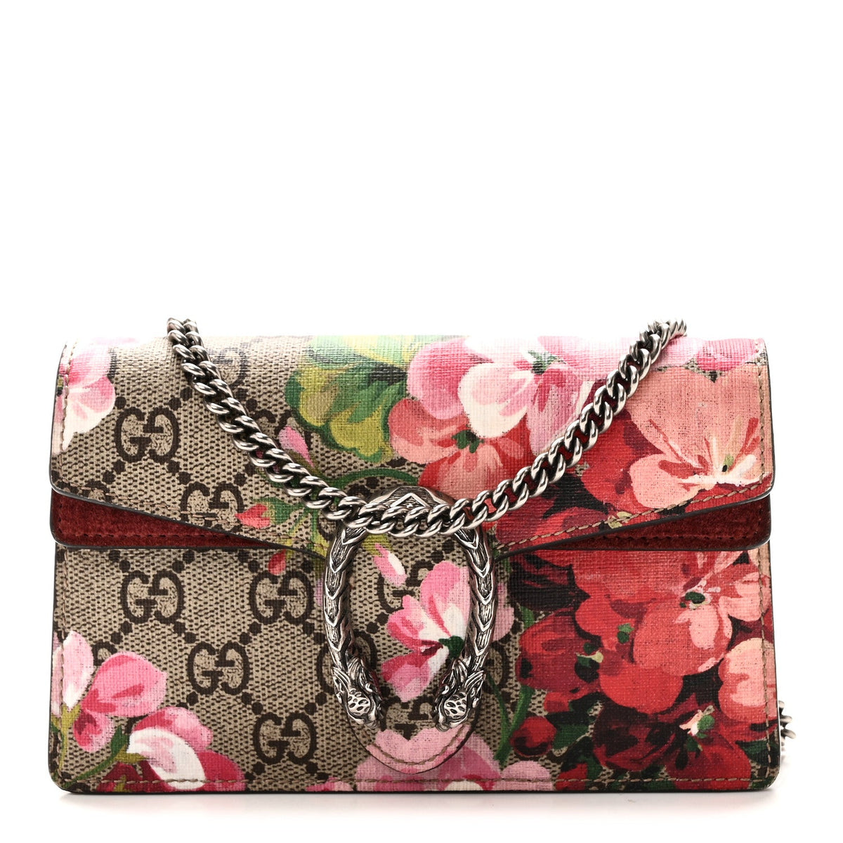 GG Supreme Monogram Blooms Super Mini Dionysus Shoulder Bag Beige Multicolor Dry Rose Beige Multicolor Dry Rose wholesalehk.shop