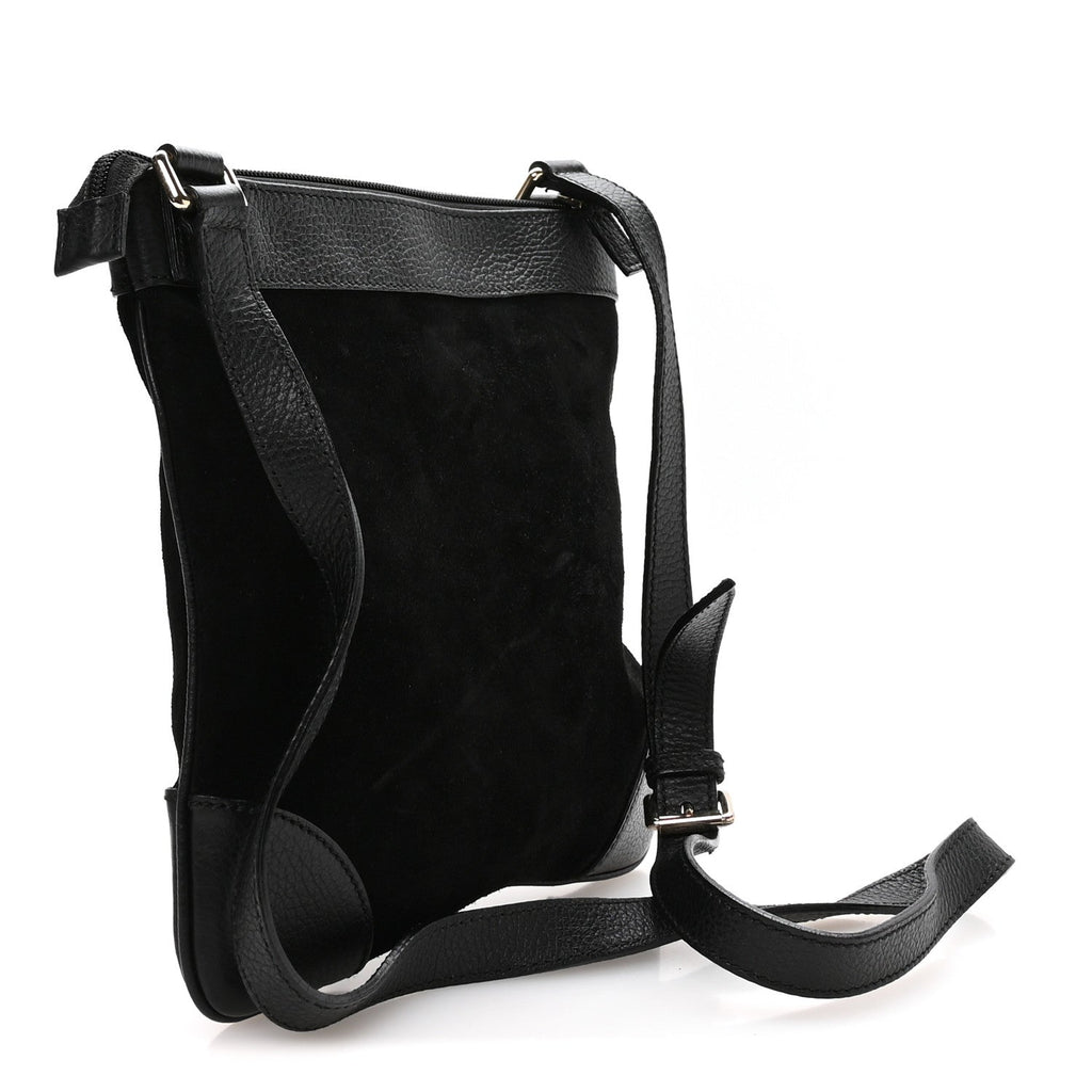 Guccissima Suede Crossbody Bag Black £¨ Direct shipment via from wholesalehk.shop