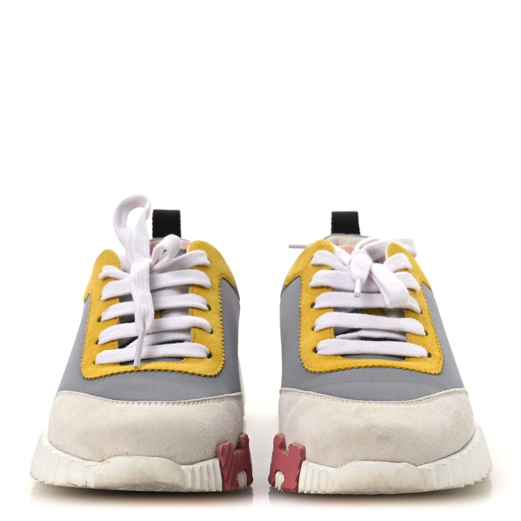 Technical Canvas Suede Goatskin Bouncing Sneakers 36 Gris Multicolor wholesalehk.shop