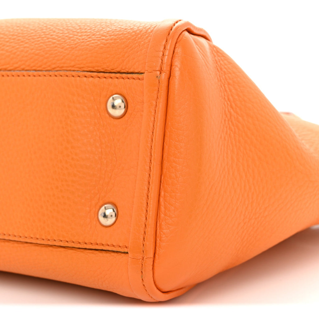 Pebbled Calfskin Small Soho Top Handle Bag Curcuma wholesalehk.shop