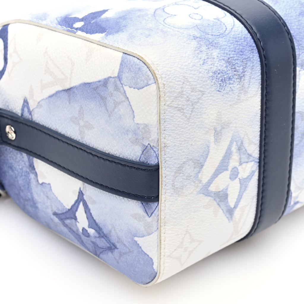 Monogram Watercolor City Keepall Blue wholesalehk.shop