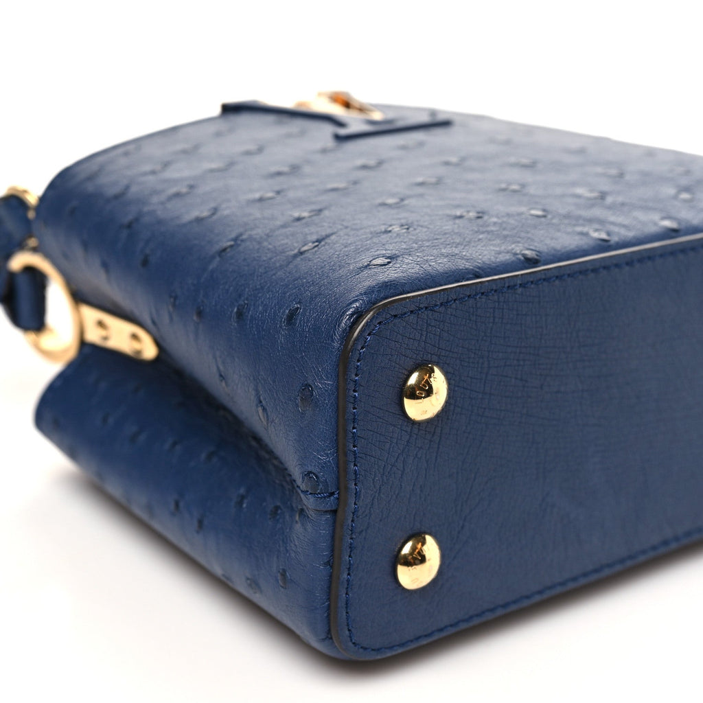 Ostrich Capucines Mini Indigo £¨ Direct shipment via from wholesalehk.shop