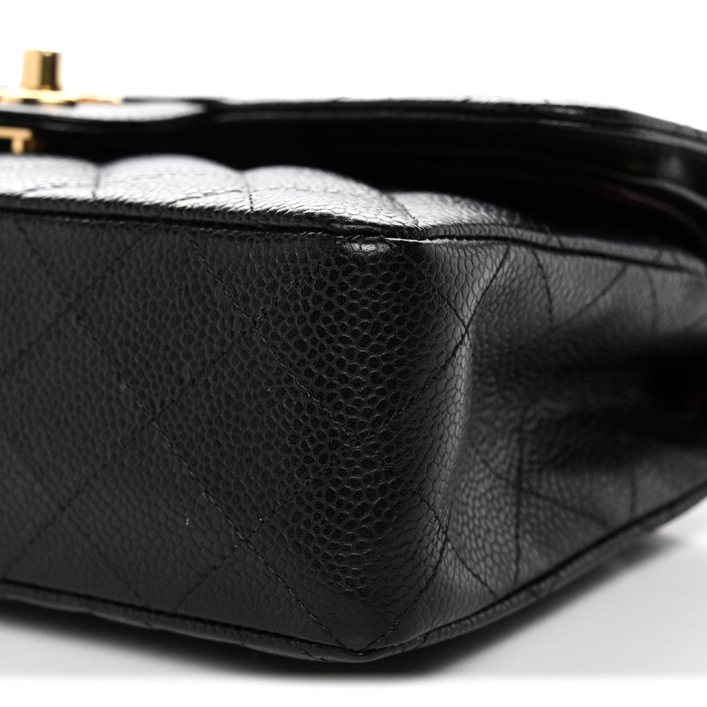 Caviar Quilted Small Double Flap Black wholesalehk.shop