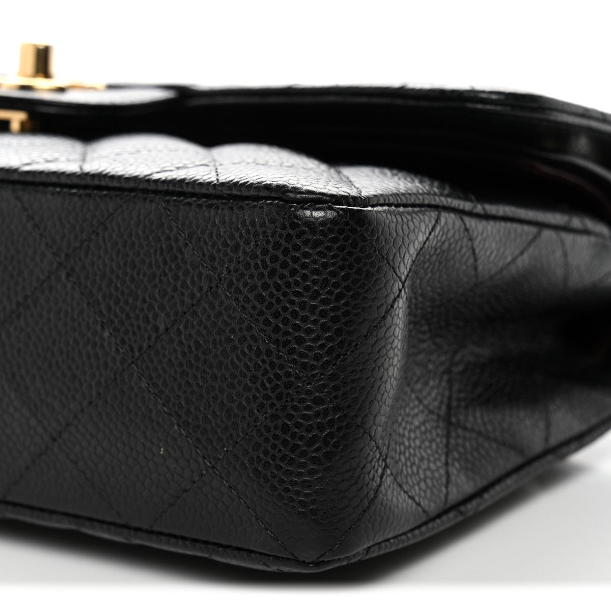 Caviar Quilted Small Double Flap Black wholesalehk.shop