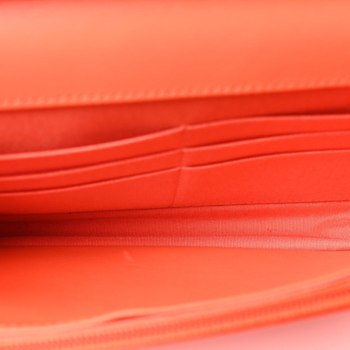 Caviar Quilted Boy Wallet On Chain WOC Orange wholesalehk.shop