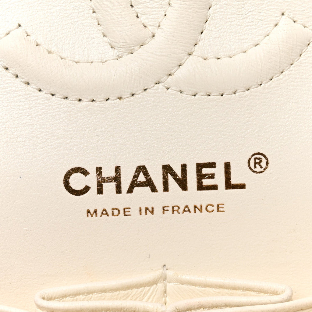 Caviar Quilted Small Double Flap White wholesalehk.shop