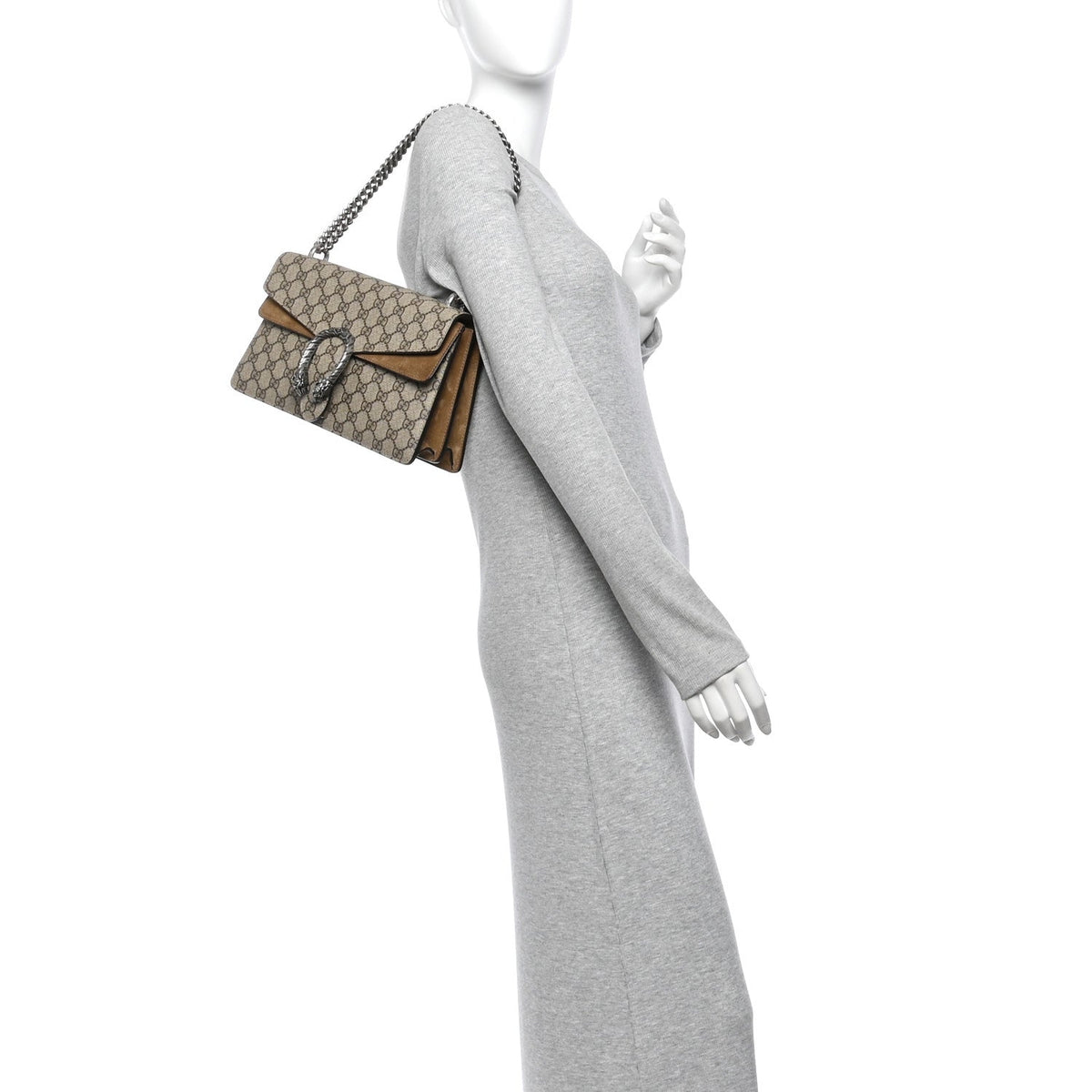 GG Supreme Monogram Small Dionysus Shoulder Bag Taupe wholesalehk.shop
