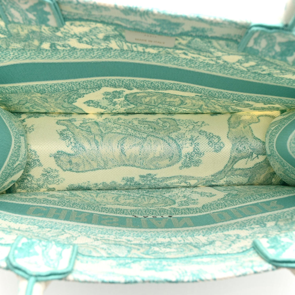 Canvas Embroidered Medium Dioriviera Toile De Jouy Book Tote Aquamarina £¨ Direct shipment via from wholesalehk.shop