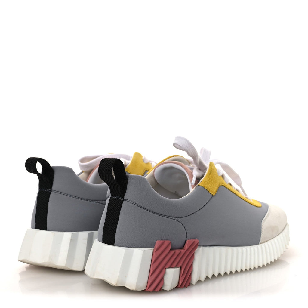 Technical Canvas Suede Goatskin Bouncing Sneakers 36 Gris Multicolor wholesalehk.shop