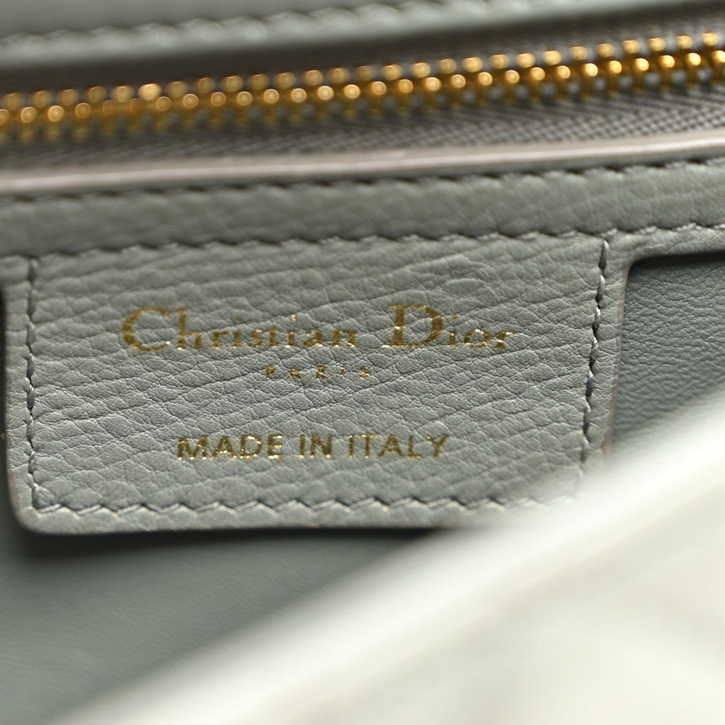 Calfskin Cannage Small Caro Bag Grey wholesalehk.shop