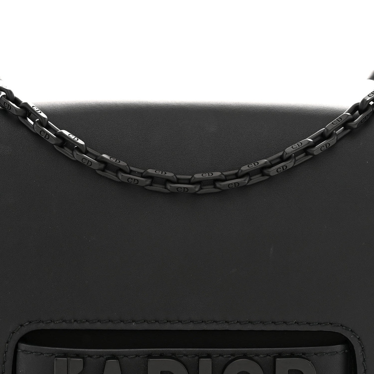Ultra Matte Calfskin J'Adior Chain Flap Bag Black wholesalehk.shop