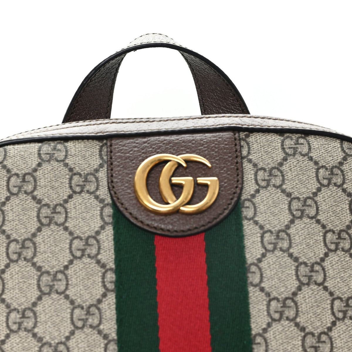GG Supreme Monogram Medium Ophidia Day Backpack Brown Brown wholesalehk.shop