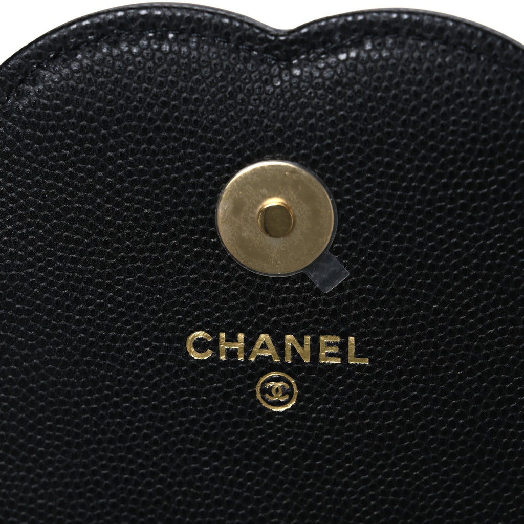 Shiny Caviar Lambskin Quilted CC Neo Filigree Wallet on Chain WOC Black wholesalehk.shop