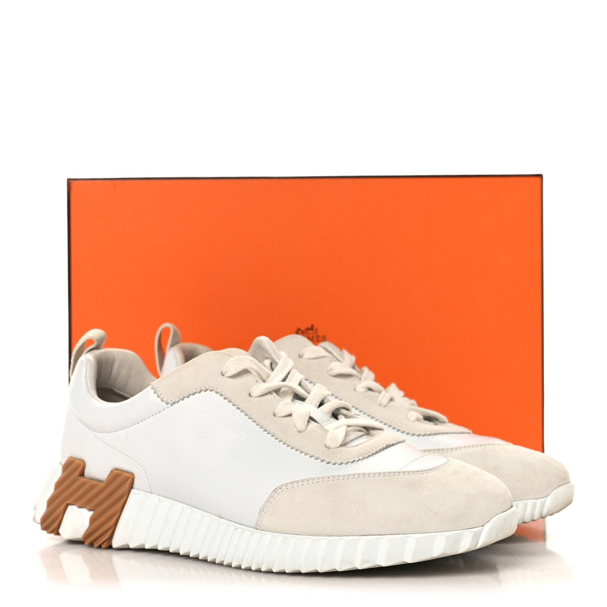 Calfskin Suede Goatskin Bouncing Sneakers 39 White wholesalehk.shop