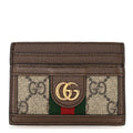 GG Supreme Monogram Textured Dollar Calfskin Ophidia Card Holder Beige Ebony New Acero wholesalehk.shop