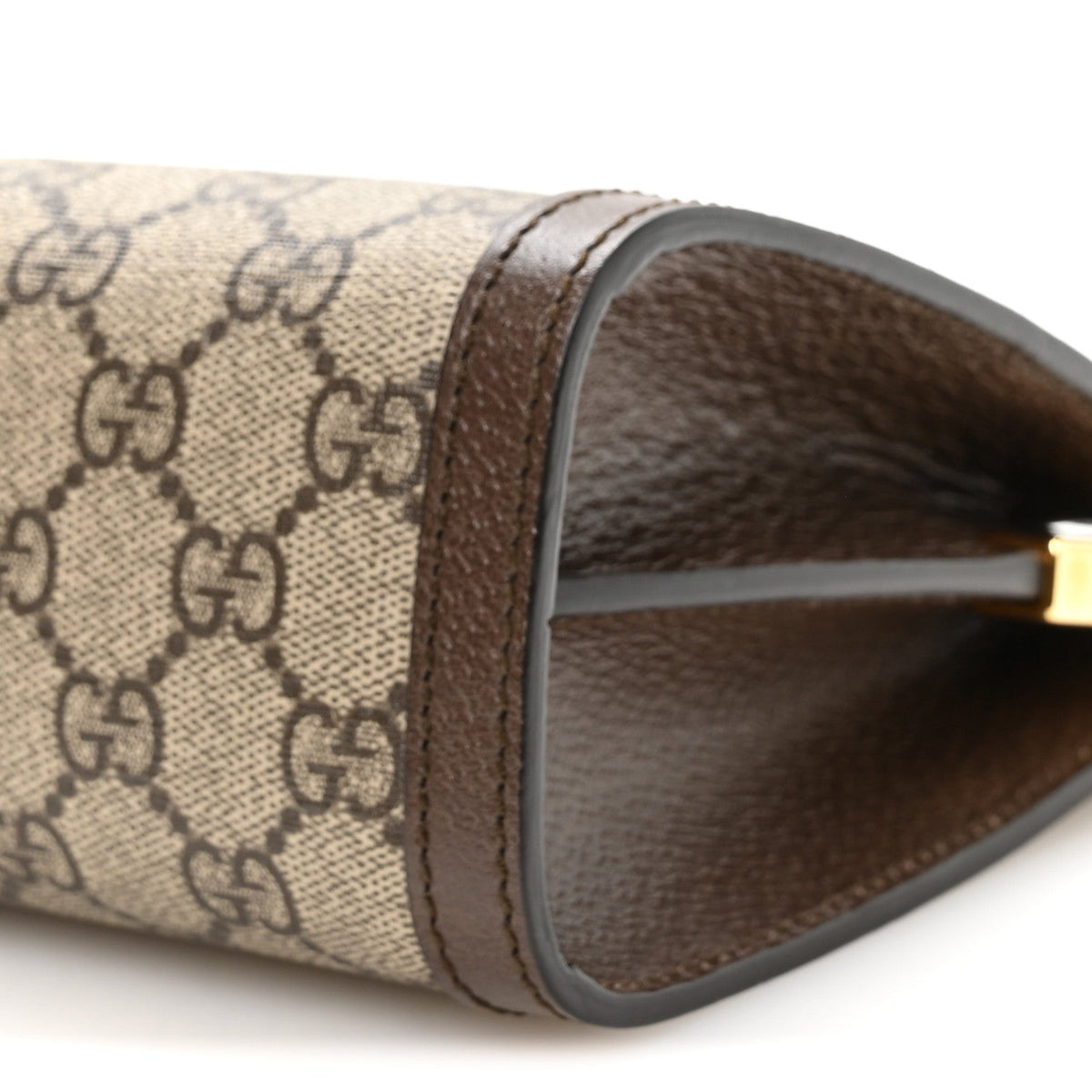 GG Supreme Monogram Web Small Ophidia Chain Shoulder Bag Brown wholesalehk.shop